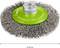 Brosse métallique Bosch avec centre vert, adaptée pour 12 500 tr/min ; diamètre 100 mm, fabriquée en Chine.