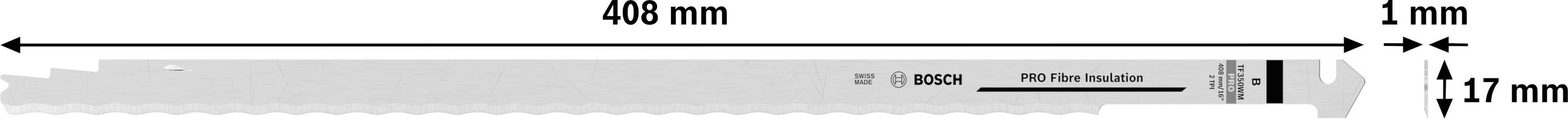 Instrument de mesure d'une longueur de 408 mm et d'une largeur de 17 mm. Il possède une pointe de 5 mm d'épaisseur. Marquages : NORDI, PN16 jusqu'à l'isolation.