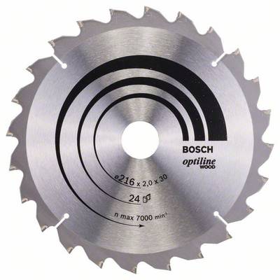 Bosch Accessories Optiline 2608640431 Lame de scie circulaire au carbure 216 x 30 x 2 mm Nombre de dents: 24 1 pc(s)