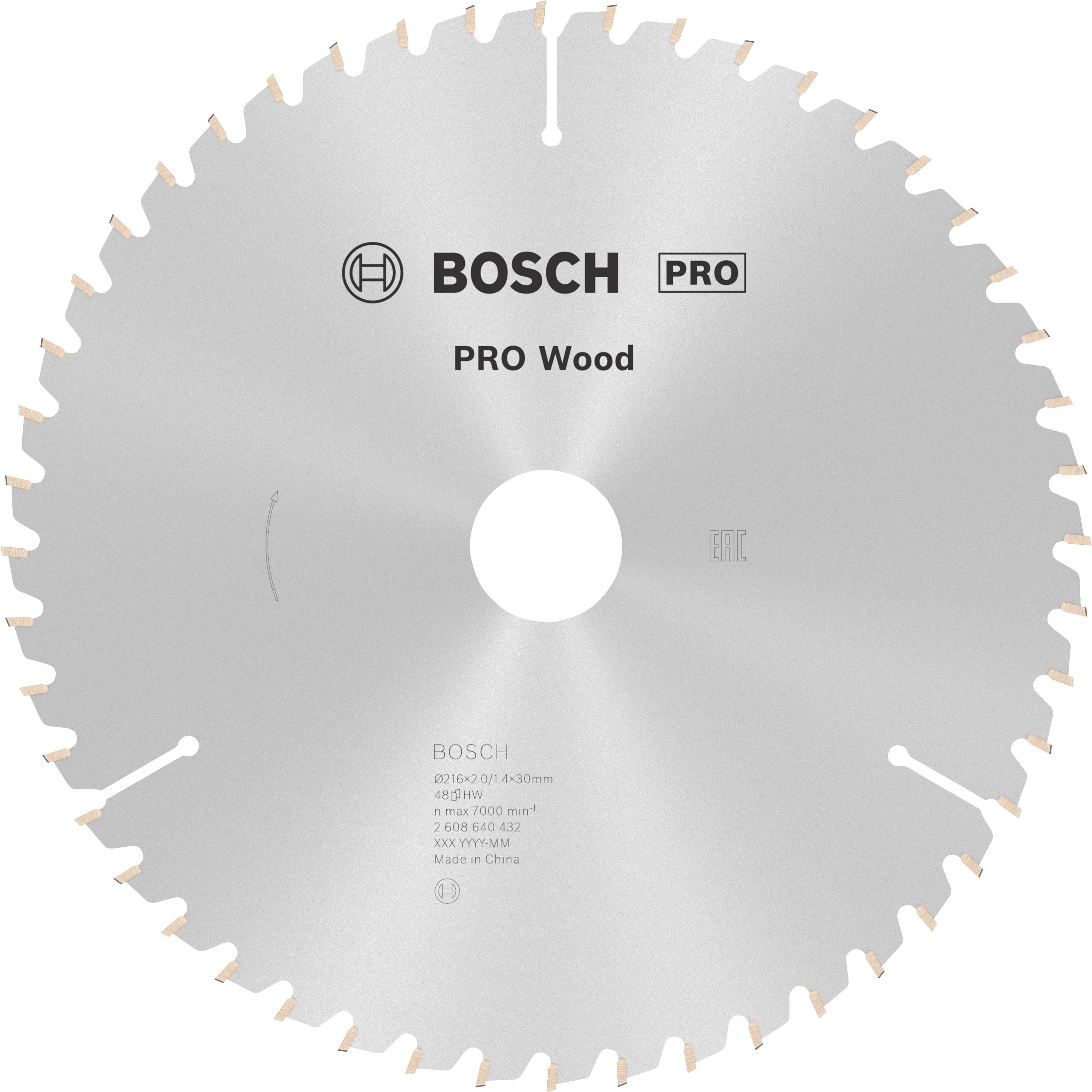 Bosch Accessories Optiline 2608640432 Lame de scie circulaire au carbure 216 x 30 x 2 mm Nombre de dents: 48 1 pc(s)