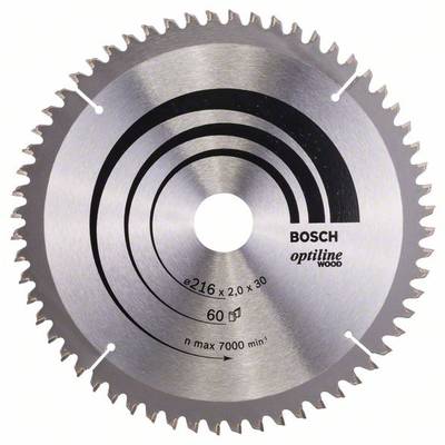 Bosch Accessories Optiline 2608640433 Lame de scie circulaire au carbure 216 x 30 x 2 mm Nombre de dents: 60 1 pc(s)