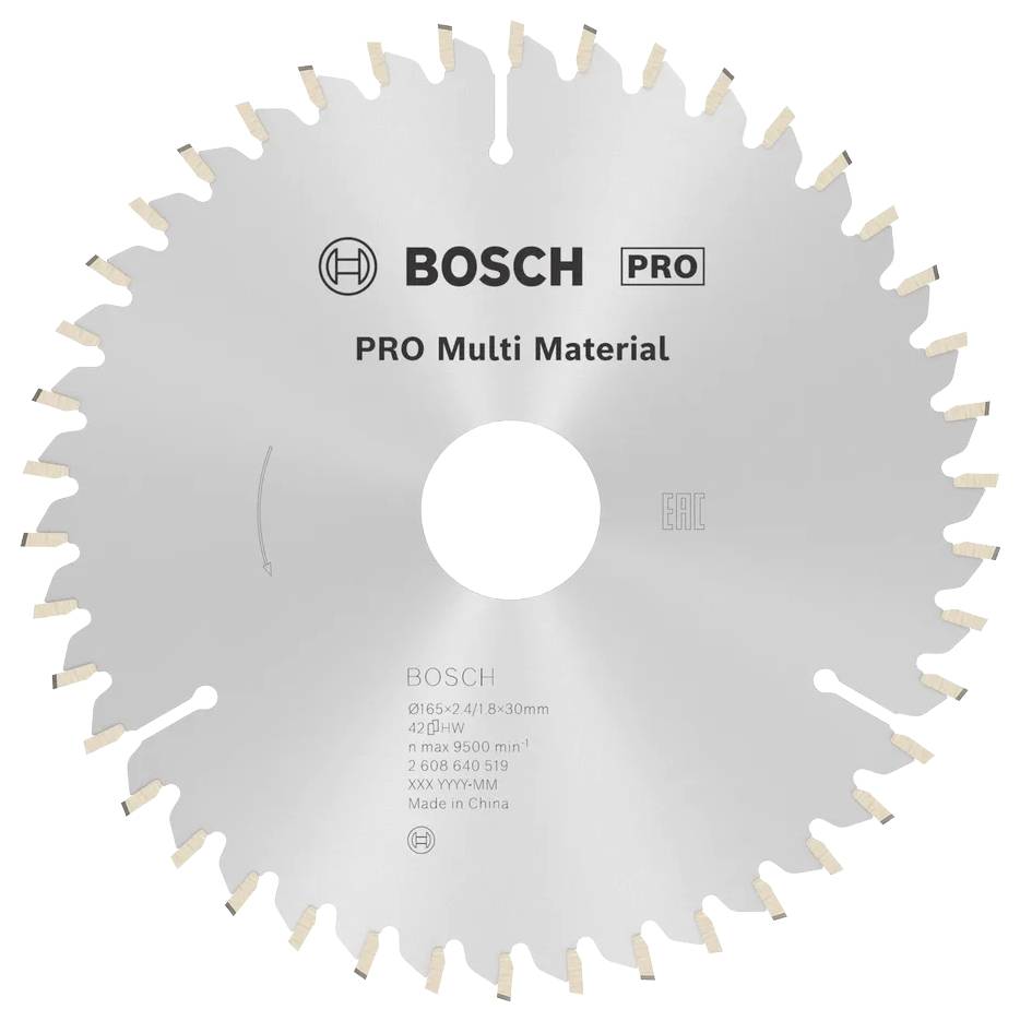 Bosch Accessories Multi Material 2608640519 Lame de scie circulaire au carbure 165 x 30 x 2.4 mm Nombre de dents: 42 1 p