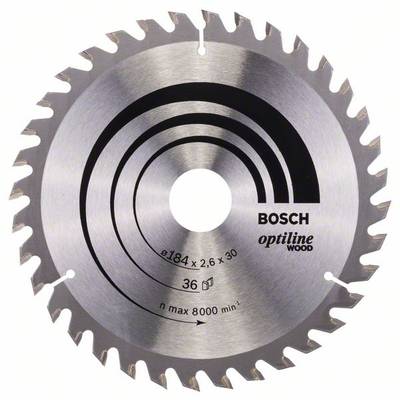 Bosch Accessories Optiline 2608640611 Lame de scie circulaire au carbure 184 x 30 x 2.6 mm Nombre de dents: 36 1 pc(s)