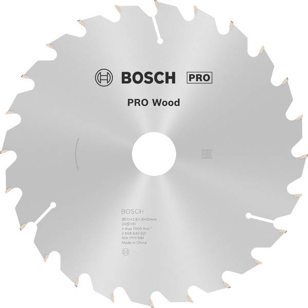Bosch Accessories Optiline 2608640621 Lame de scie circulaire au carbure 210 x 30 x 2.8 mm Nombre de dents: 24 1 pc(s)