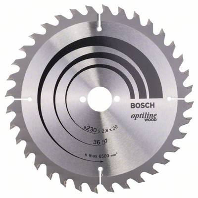 Bosch Accessories Optiline 2608640628 Lame de scie circulaire au carbure 230 x 30 x 2.8 mm Nombre de dents: 36 1 pc(s)