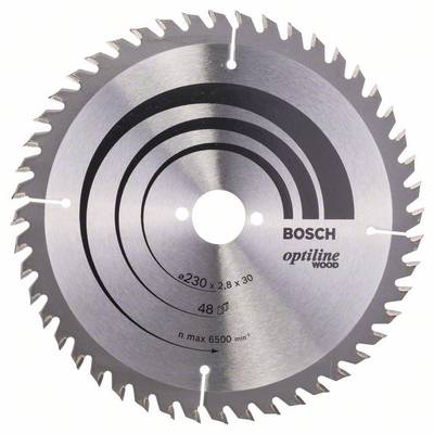 Bosch Accessories Optiline 2608640629 Lame de scie circulaire au carbure 230 x 30 x 2.8 mm Nombre de dents: 48 1 pc(s)