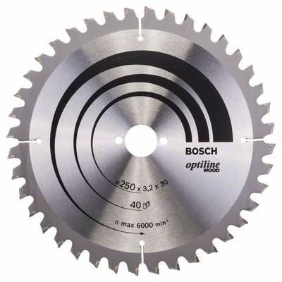 Bosch Accessories Optiline 2608640643 Lame de scie circulaire au carbure 250 x 30 x 3.2 mm Nombre de dents: 40 1 pc(s)