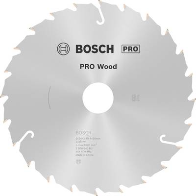 Lame de scie circulaire Bosch 'PRO Wood' pour travaux sur bois, diamètre 210 mm, alésage 30 mm, 48 dents.