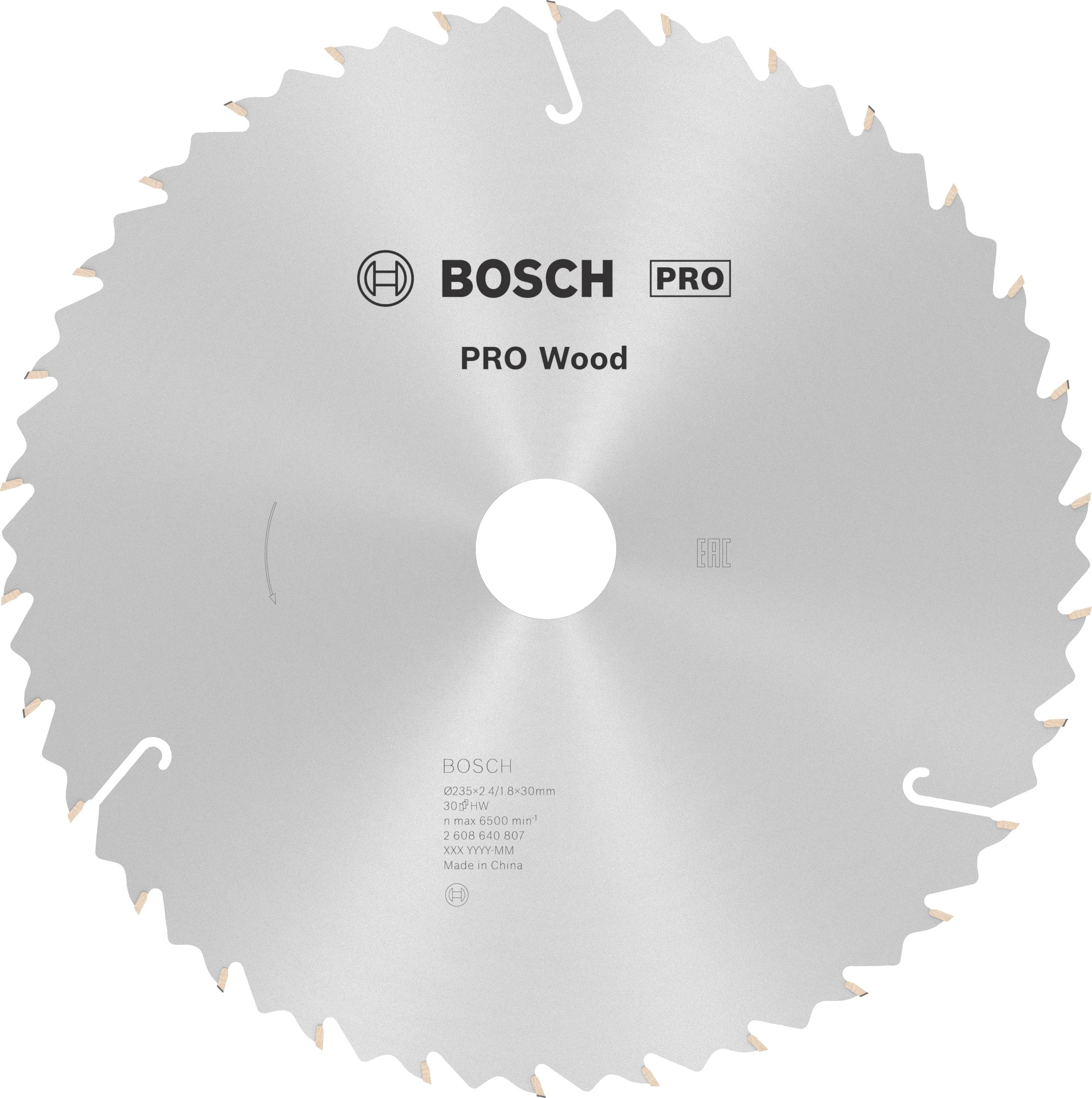 Bosch Accessories Standard for Wood Speed 2608640807 Lame de scie circulaire au carbure 235 x 30 x 2.6 mm Nombre de dent