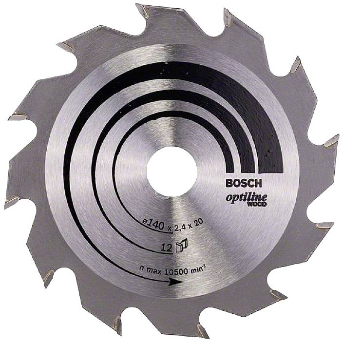 Bosch Accessories Optiline Wood 2608641168 Lame De Scie Circulaire Au Carbure 140 X 20 X 2 4 Mm Nombre De Dents 12 1 Pc 509457