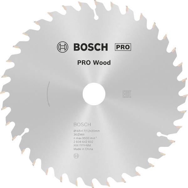 Bosch Accessories Optiline 2608642602 Lame de scie circulaire au carbure 165 x 20 x 1.7 mm Nombre de dents: 36 1 pc(s)