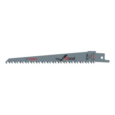 Lame de scie grise pour bois, avec des marquages rouges et noirs, de Bosch, modèle S 644 D, adaptée aux travaux sur bois.