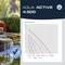 Diagramme de la pompe Aqua Active 4.500 : Hauteur de refoulement en mètres en fonction du débit en litres par heure. Présente des courbes pour différentes valeurs.