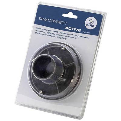 Emballage d'un FIAP TankConnect Active, 40mm. Comprend un raccord en plastique ABS de haute qualité, avec un ensemble de vis en acier inoxydable.