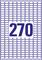 '270' est inscrit en grands chiffres bleus au centre de l'image sur un rectangle blanc, entouré de motifs rectangulaires bleus.