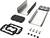Kit de boîtier en aluminium comprenant plusieurs pièces : deux coquilles de boîtier, deux supports, des vis et des joints.