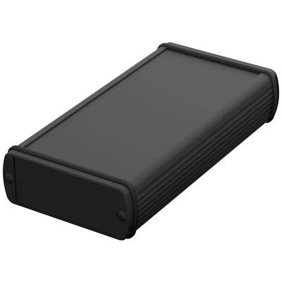 Disque dur externe compact noir avec boîtier robuste, coins arrondis et côtés striés pour une meilleure prise en main.