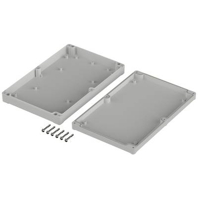 Boîtier supérieur et inférieur en plastique, assemblés au moyen de six vis de fixation.