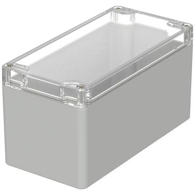 Un boîtier rectangulaire en plastique transparent avec un couvercle amovible, idéal pour protéger les composants électroniques.