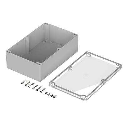 Kit de boîtier avec couvercle amovible transparent et dix vis de fixation. Idéal pour les projets électroniques et la protection.