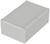 Boîtier gris rectangulaire avec des vis aux coins ; probablement un boîtier électronique pour des appareils ou des installations.
