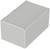 Boîtier rectangulaire gris avec des fermetures à vis aux angles, adapté pour les composants électroniques ou la sécurisation du câblage.