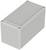 Boîtier rectangulaire, solide, gris, avec un couvercle amovible, fixé par quatre vis aux coins, utilisé pour l'électronique.