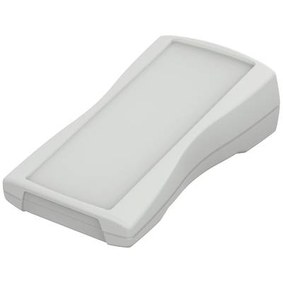 Un boîtier blanc rectangulaire aux angles arrondis. Le boîtier paraît compact et fonctionnel.