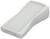 Un boîtier rectangulaire en plastique gris clair, à surface légèrement bombée et au design ergonomique, probablement destiné à des appareils électroniques.