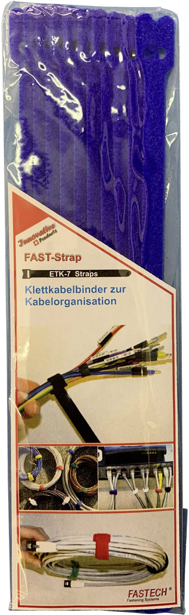 FASTECH® E7-2-131-B10 Collier de serrage auto-agrippant pour grouper partie velours et partie agrippante (L x l) 200 mm x 7 mm bleu 10 pc(s)