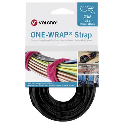VELCRO® ONE-WRAP Strap® Collier de serrage auto-agrippant pour grouper partie velours et partie agrippante (L x l) 200 m-1