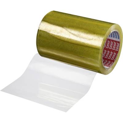 Un rouleau de ruban adhésif transparent, partiellement déroulé.