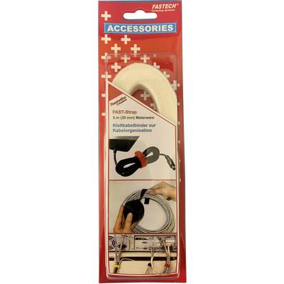FASTECH® 697-010 Bande auto-agrippante pour grouper partie velours et partie agrippante (L x l) 5000 mm x 20 mm blanc 5 -0