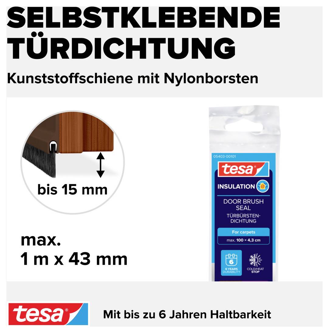 Joint de porte tesamoll® tesa 05403-00101-00 marron (L x l) 1 m x 40 mm acrylate 1 pc(s)-3