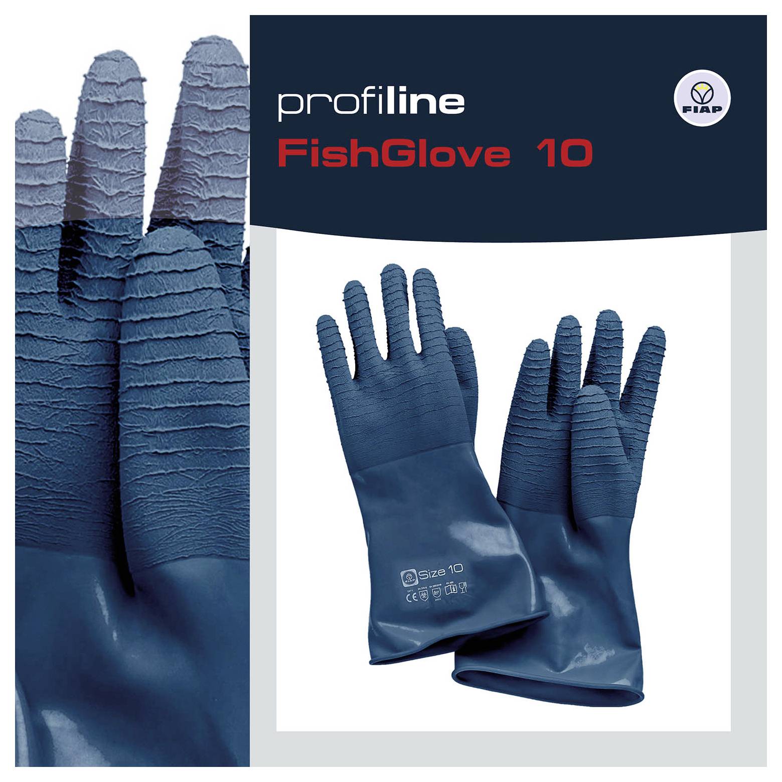 FIAP 1702 profiline Latex naturel Gants de pêche Taille (gants): 10 1 pc(s)-3