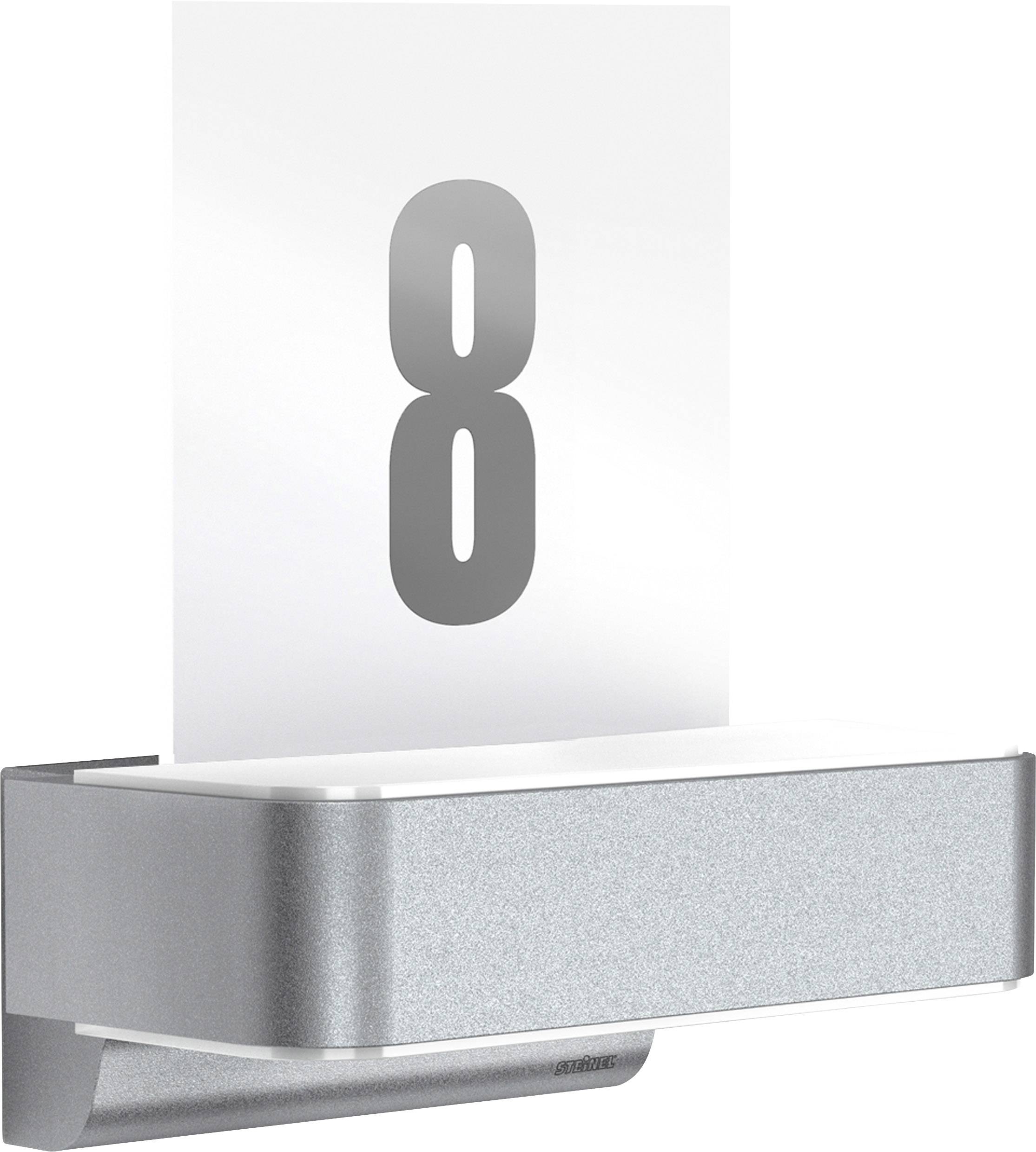 Eclairage LED pour numéro de maison avec détecteur de mouvements Steinel L 820 iHF L820LED-IHF 671327 aluminium-1