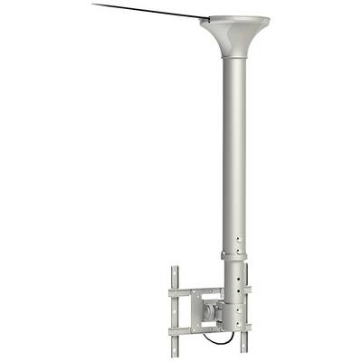 Une antenne extérieure verticale avec un boîtier métallique robuste, fixée sur un support mural, adaptée pour les communications radio.