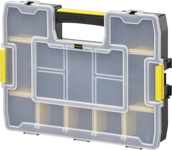 universel STANLEY SortMaster Junior Mallette de rangement (l x H x P) 292 x 67 x 375 mm Nombre de compartiments: 14 Contenu 1 pc(s)