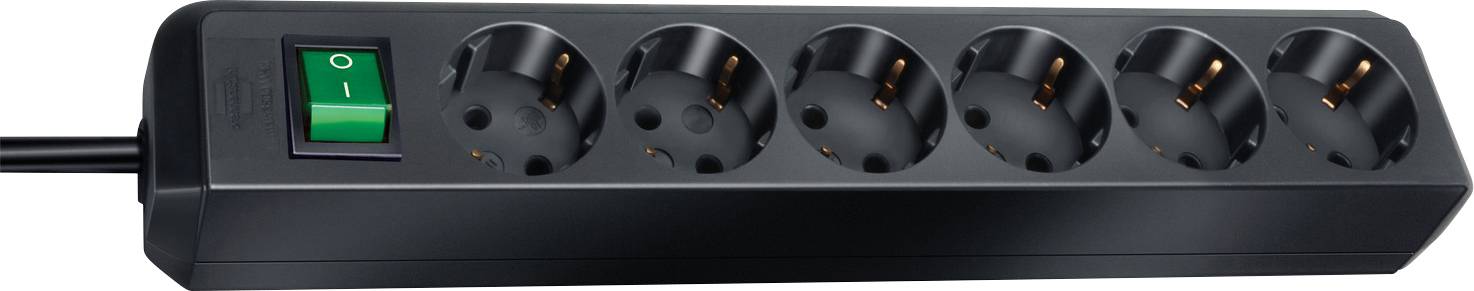 Bloc multiprise avec interrupteur Brennenstuhl x6 noir 1 pc(s)