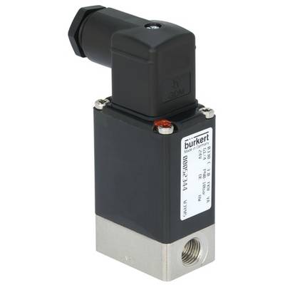 Une vanne électromagnétique Bürkert, modèle 6014, 24V CC, pression maximale de 10 bars, conçue pour le contrôle des flux de liquides et de gaz dans les systèmes industriels.
