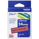 Ruban d'étiquetage Brother TZe, TZ TZe-451 PET Couleur de ruban: rouge Couleur de police:noir 24 mm 8 m