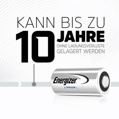 La batterie au lithium d'Energizer tient jusqu'à 10 ans sans perte de charge.