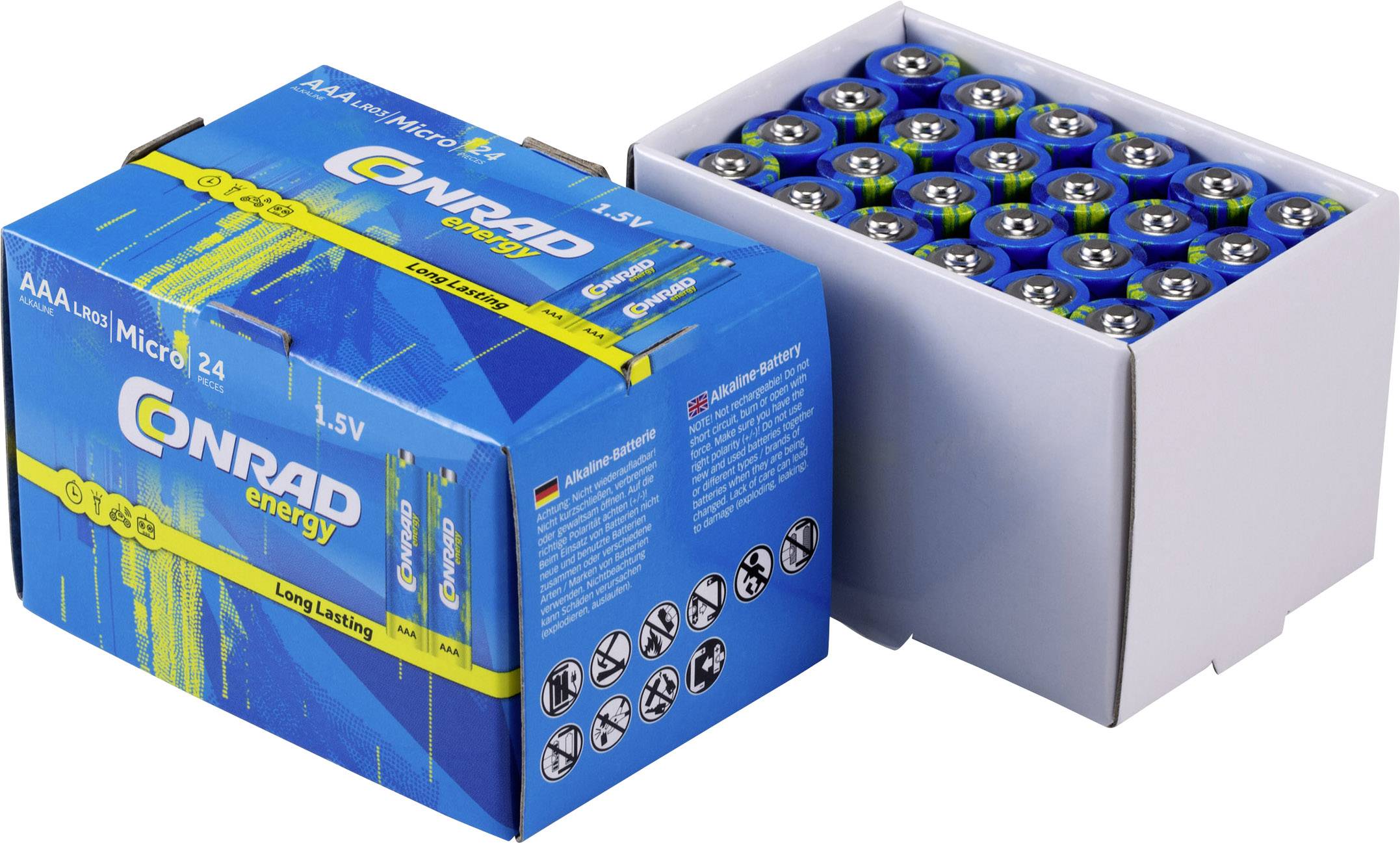 Pile LR3 (AAA) alcaline(s) Conrad energy LR03 1.5 V 24 pc(s)-2