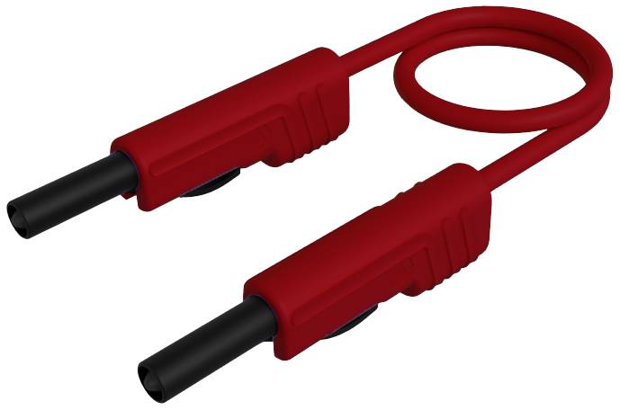 Hirschmann Test & Measurement MLB 100/1V rt Messleitung Lamellenstecker 4mm Lamellenstecker 4mm 1.00m Rot 1St.