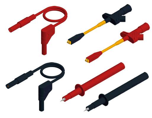 Hirschmann Test & Measurement MMS 2010 Sicherheits-Messleitungs-Set Lamellenstecker 4 mm Lamellenstecker 4 mm 1.00 m