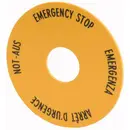 Eaton 216465 pour arrêt d'urgence (Ø x H) 90 mm x 90 mm NOT-AUS (de, en, fr, it) jaune 1 pc(s)