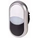 Eaton 216704-WH M22-DDL-WS Bouton-poussoir à double touche avec bouton bouton blanc, noir 1 pc(s) Piece