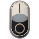 Bouton-poussoir à double touche blanc, noir Eaton M22-DDL-WS-X1/X0 1 pc(s)