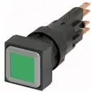 Eaton 086413 Q18LTR-GN/WB Bouton-poussoir carré, verrouillable, 1 emplacement, illuminable, collerette plastique, plat b