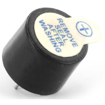 'Buzzer électronique noir avec l'inscription "Retirer le joint après lavage" sur le dessus.'